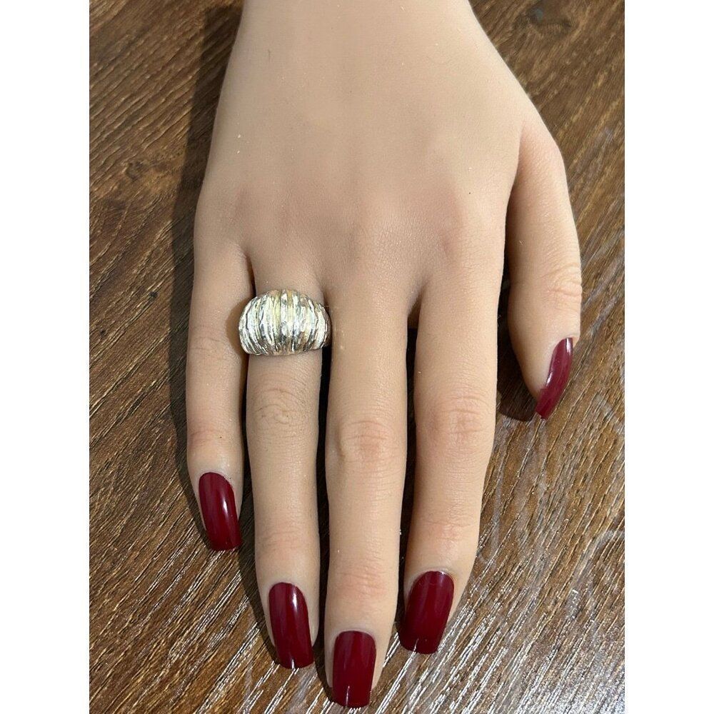Silver 925 Dome Ring - Picture 3 of 4